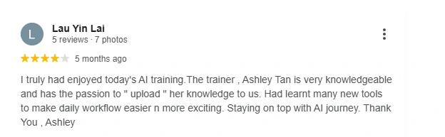 Client Review for Ashley Tan