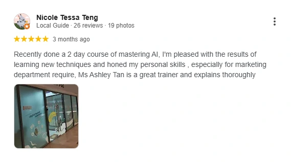 Client Review for Ashley Tan